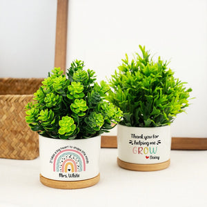 Personalized Appreciation Teacher Plant Pot,Custom Teacher Planter,Thank You Teacher Pot,Appreciation Gift,Gift For Teacher,Back To School