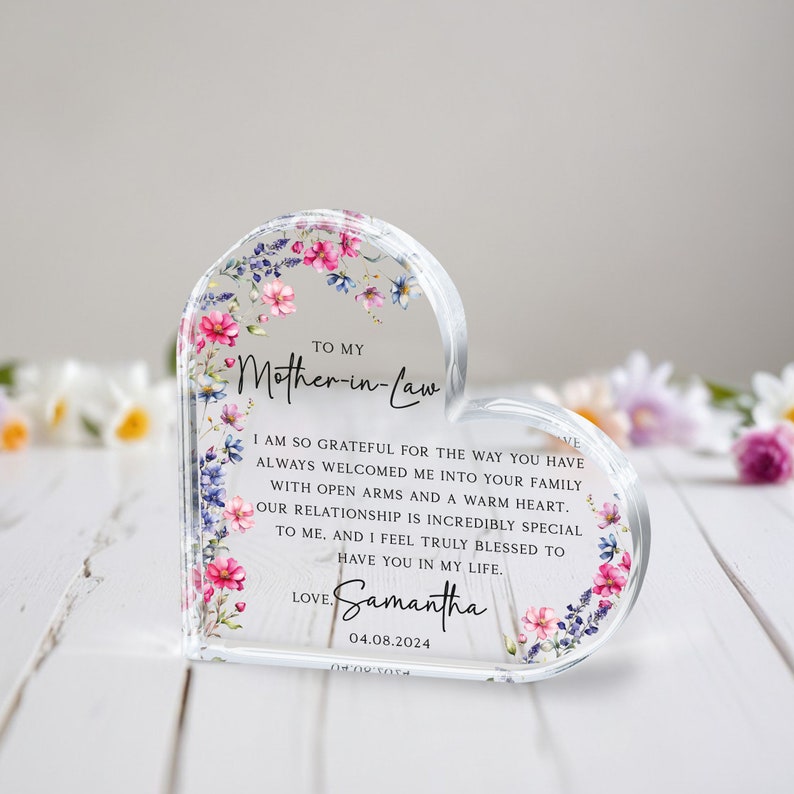 Personalized Mother of the Groom Gift Plaque, Mother of the Groom Gift, Wedding Gift for Mother of the Groom, Wedding Keepsake Acrylic Gift