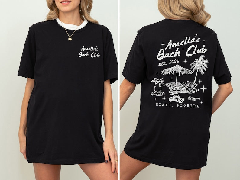 Custom Beach Bachelorette Shirts, Beach Bride Shirt, Bachelorette Party Shirt, Bach Club Bachelorette Gift, Beach Bride and Bridesmaid Gifts