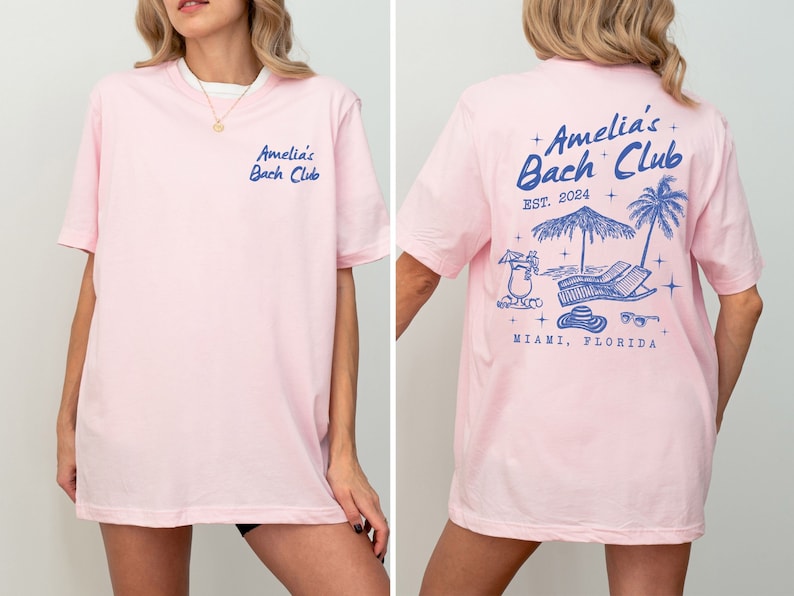 Custom Beach Bachelorette Shirts, Beach Bride Shirt, Bachelorette Party Shirt, Bach Club Bachelorette Gift, Beach Bride and Bridesmaid Gifts