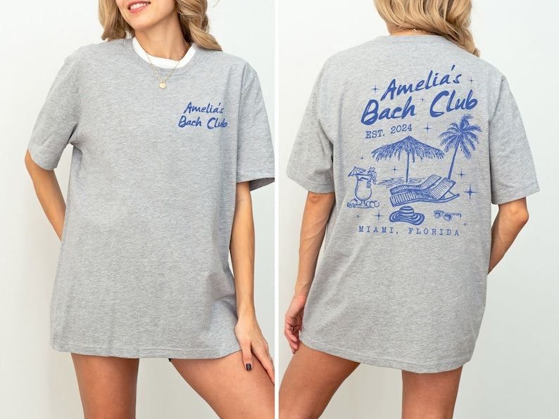 Custom Beach Bachelorette Shirts, Beach Bride Shirt, Bachelorette Party Shirt, Bach Club Bachelorette Gift, Beach Bride and Bridesmaid Gifts