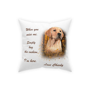 When you miss me dog remembrance gift memorial gift pet pillow custom Dog Memorial pillow name pillow custom pet pillow dog pillow custom cushion