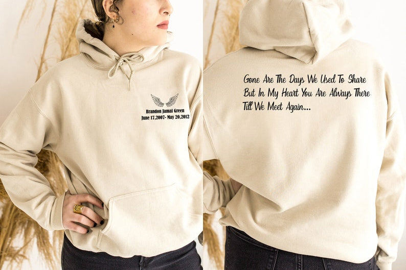 Personalized Memorial T-Shirt: In Loving Memory Funeral Shirt Custom Memorial Shirt Sweatshirt For Family Members