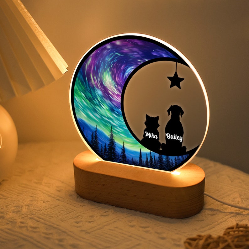 Personalized Dog Remembrance Gift Night Light, Custom Loss of Dog Sympathy Plaque, Pet Memorial LED Lamp Gift, Cat Dog Lovers Pet Ornament il_794xN.6106536905_4v7b.jpg