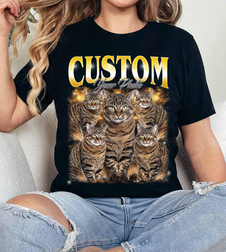Custom Bootleg Pet Shirt, Custom Pet Photo and Name Shirt, Vintage Graphic 90s Tshirt, Custom Your Own Bootleg Idea Here, Insert Your Design