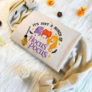 Embroidered Hocus Pocus Witch Sweatshirt, Halloween Witch Embroidered Sweatshirt, Oversized Crew Neck Sweatshirt or Hoodie il_794xN.6106801860_crvv.jpg