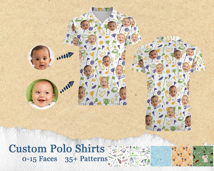 Custom Face Polo Shirt for Golfer Face on shirt gifts for husband Personalized Short Sleeve Golf Shirt Custom Polo for Golfer, Gifts for Mom il_794xN.6107027311_3r7c.jpg