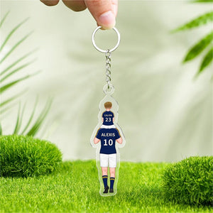 Daddy's Team Keychain for Dad, Custom Car Hanger,Acrylic Football Team Keyring for Dad, Grandad Keyring,Gift for Husband, Father's Day Gifts