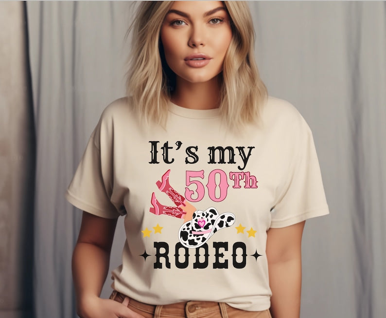 50th Western-Themed Birthday Shirt Cowgirl Sweatshirt 50th Cowboy Birthday Party Tee Shirts for Country Birthday for Men Women