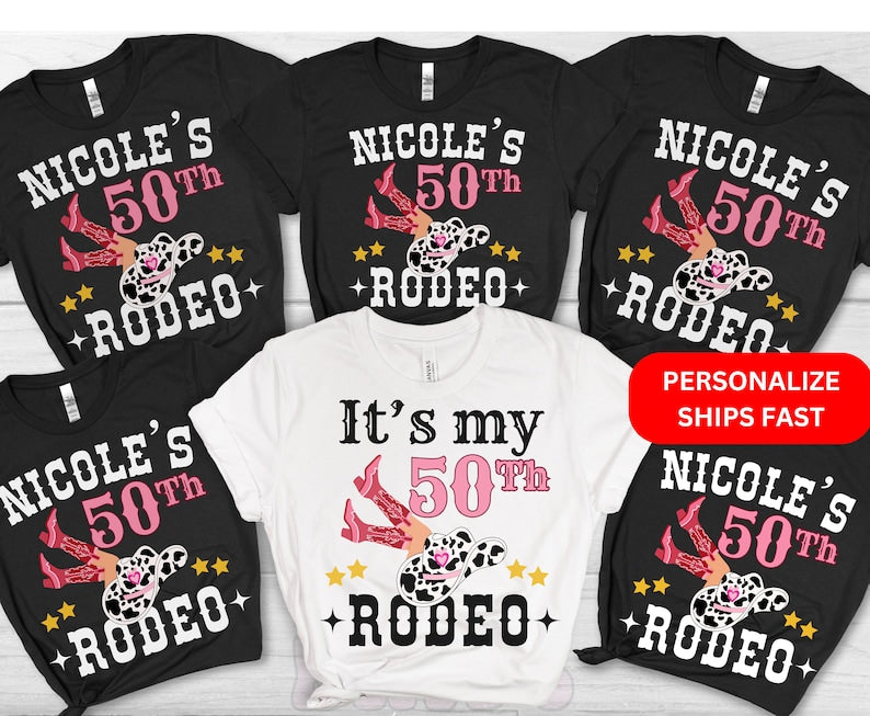 50th Western-Themed Birthday Shirt Cowgirl Sweatshirt 50th Cowboy Birthday Party Tee Shirts for Country Birthday for Men Women