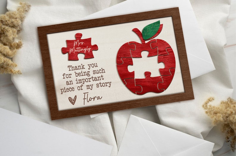 Personalized Teacher Back To School Gifts, Teacher Gift Wooden Sign,Thank You For Being An Important Piece Of My Story,Gift For Teacher Week