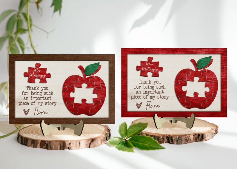 Personalized Teacher Back To School Gifts, Teacher Gift Wooden Sign,Thank You For Being An Important Piece Of My Story,Gift For Teacher Week