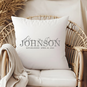 Engagement Gift for Couple, Custom Wedding Gift, Custom Couple Pillow,Personalized Pillow,Anniversary Gift, Bridal Shower Gift,Newlywed Gift