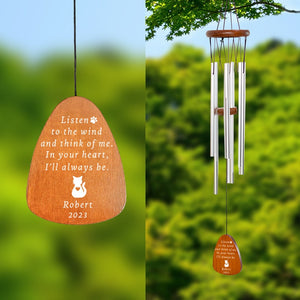 Personalized Engrave Pet Memorial Outdoor Wind Chime | Dog Cat Memorial Gift | Pet Lose Remenbering Gift | Outside Pet Loss Sign for Garden