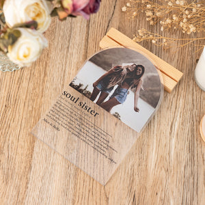 Personalized Soul Sister Definition Plaque,Custom Photo Gifts,Best Friends Gift,Birthday Gift for Her,Sister Picture Frame,Christmas Gifts