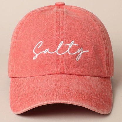 Salty Hat, Stay Salty, Trendy Hat, Fish Hat, Embroidered Sun Hat, Beach Bum, Baseball Cap, Embroidery Cap, Embroidered Hat, Washed Cotton il_794xN.6117848525_ghg5.jpg