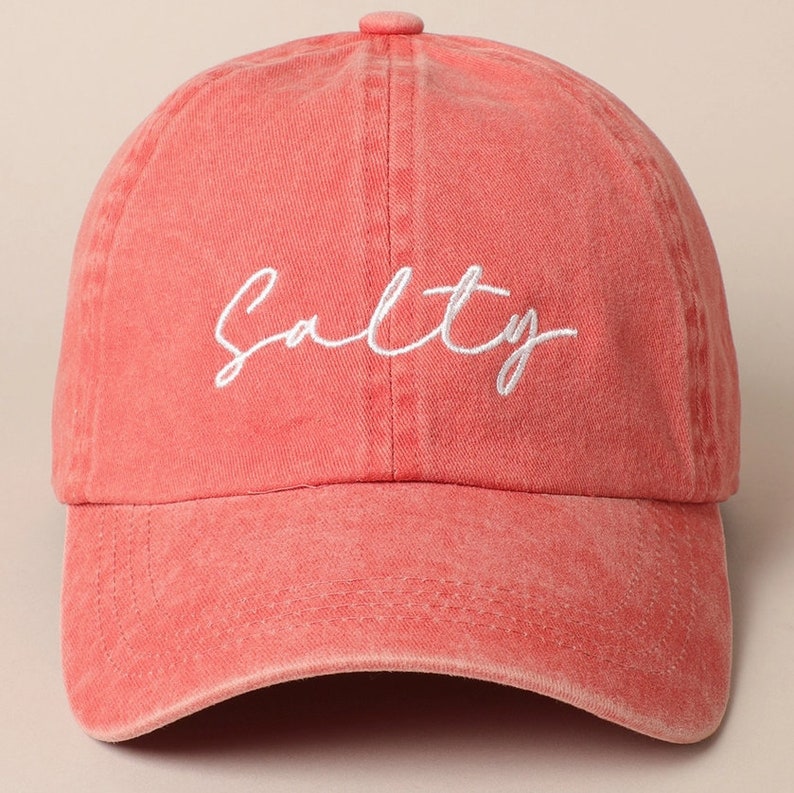 Salty Hat, Stay Salty, Trendy Hat, Fish Hat, Embroidered Sun Hat, Beach Bum, Baseball Cap, Embroidery Cap, Embroidered Hat, Washed Cotton il_794xN.6117848525_ghg5.jpg