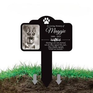 Custom Dog Loss Memorial Stake - Personalized Pet Grave Marker, Photo Tribute Plaque for Bereaved Dog Owners, Heartfelt Remembrance Decor