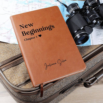 New Beginnings, New Chapter, New Job, Personalized Gift, Graduation Gift, Custom Name Notebook, Moving Away Gift, Coworker Retirement Gift