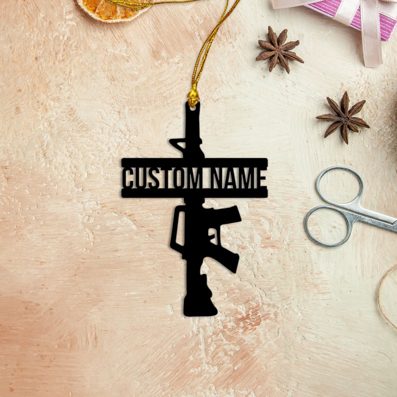 Custom 2nd Amendment Ornament Metal, Gift for Veterans, Police Gift Hunter Gift, Personalized Christmas Ornament, Military Gift, Patriotic
