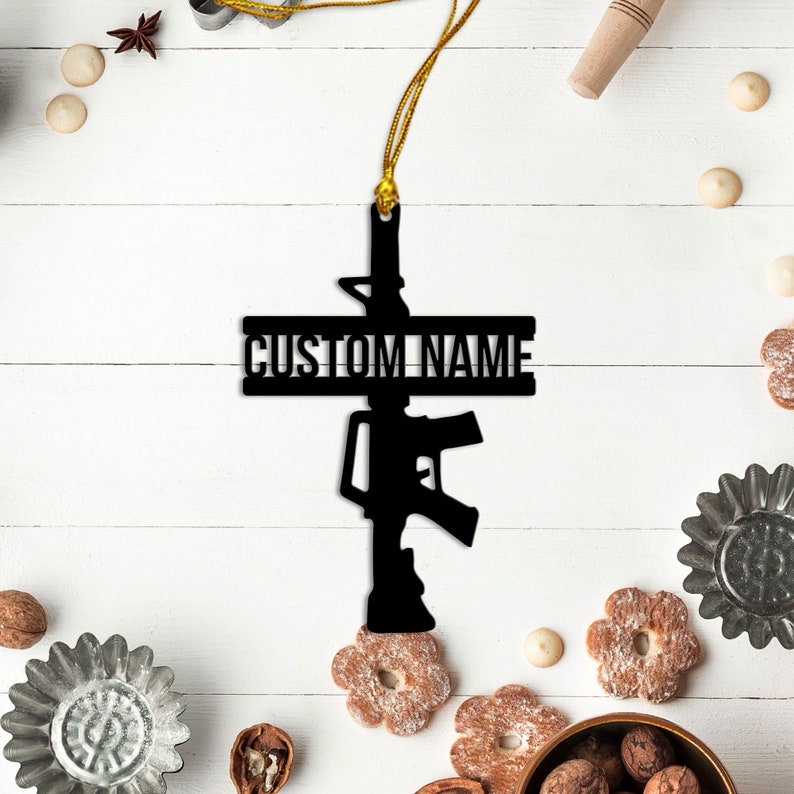 Custom 2nd Amendment Ornament Metal, Gift for Veterans, Police Gift Hunter Gift, Personalized Christmas Ornament, Military Gift, Patriotic