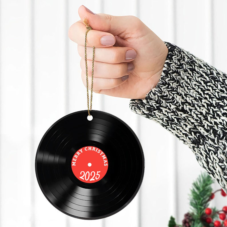 Personalized Vinyl Record Christmas Ornament: Custom Song Gift Christmas Gift Ornament Song Name Ornament