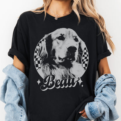 Custom Vintage Pet Unisex Shirt, Pet Photo + Name Custom Personalized Dog, Shirts for Humans, Custom Shirt, 90's Dog Owner Shirt