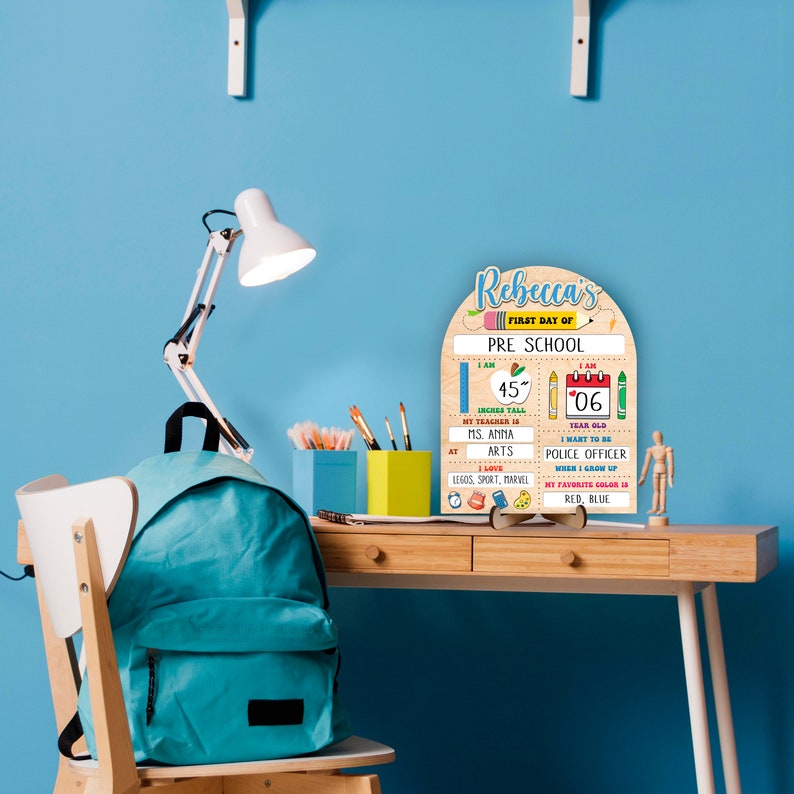 First & Last Day of School Interchangeable Sign, Custom First Day At School Sign, Personalized Wooden, Gift for Student, Gifts Son, Daughter
