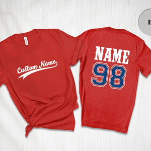 Custom Team Name Jersey T Shirt, Custom Sports Team Name Baseball Shirt, Matching Family Baseball, Personalized Name Shirt, Sports Team Name