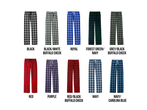 Personalized Pajama Pants, Plaid Pants, Custom Lounge Pants, Custom Pajama Pants, Personalized PJ Pants