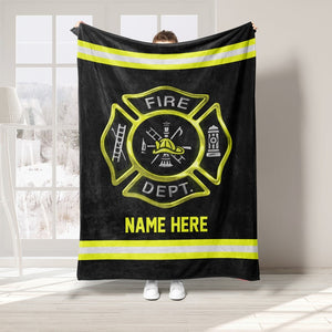 Custom Firefighter Blanket, Gift For Firefighter, Firefighter Thin Red Line Throw Blanket, Firefighter Gifts, Fire Department Gifts.