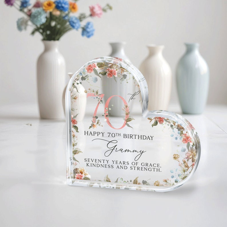 Personalized 80th Birthday Gift Plaque, Happy 80th Birthday Gift for Grandma, 70th Birthday Gift for Nan, 90th Birthday Gifts for Mother