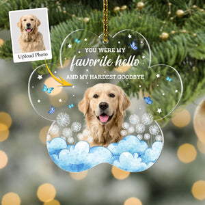 Custom Dog Photo Ornament, Dog Memorial Ornament, Pet Memorial Gifts, Dog Christmas Ornaments, Dog Loss Keepsake, Forever Loved Ornament