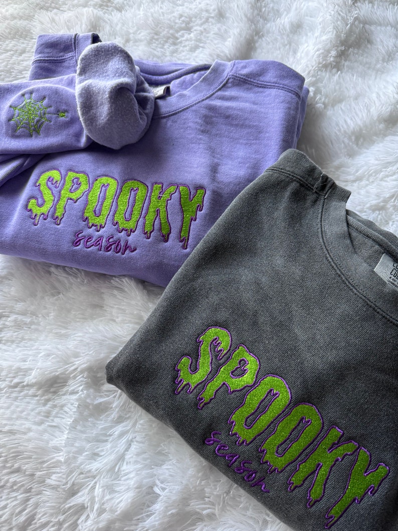 EMBROIDERED SPOOKY SEASON Sweatshirt Embroidered Sweatshirt Halloween Sweatshirt Spooky Season Crewneck Halloween Crewneck Halloween Sweater il_794xN.6130783064_r0fq.jpg