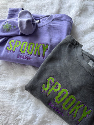 EMBROIDERED SPOOKY SEASON Sweatshirt Embroidered Sweatshirt Halloween Sweatshirt Spooky Season Crewneck Halloween Crewneck Halloween Sweater il_794xN.6130783064_r0fq.jpg