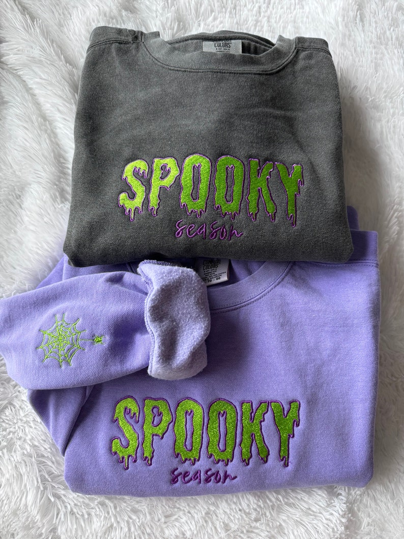 EMBROIDERED SPOOKY SEASON Sweatshirt Embroidered Sweatshirt Halloween Sweatshirt Spooky Season Crewneck Halloween Crewneck Halloween Sweater il_794xN.6130783236_f43o.jpg