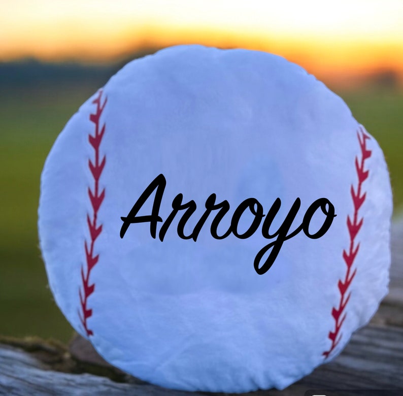 Personalized Baseball Pillow: Custom Name & Number, Sports Decor