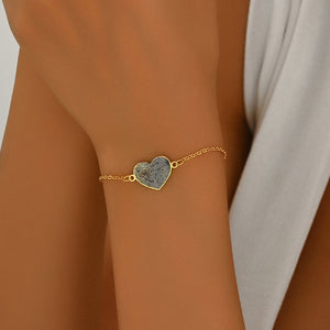 Heart Shaped Fingerprint Bracelet, Personalized Handwriting Bracelet, Mother's Day Gift, Fingerprint Jewelry, Memorial Fingerprint Bracelet