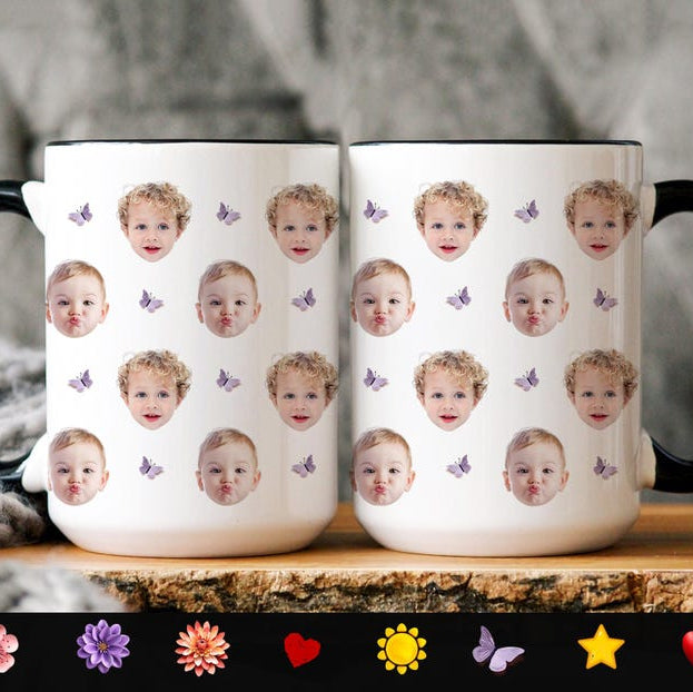 Custom coffee mug, custom photo mug, personalized cup, personalized baby mug,Custom baby face mug,Grandma gift, Grandpa gift,photo mug gift