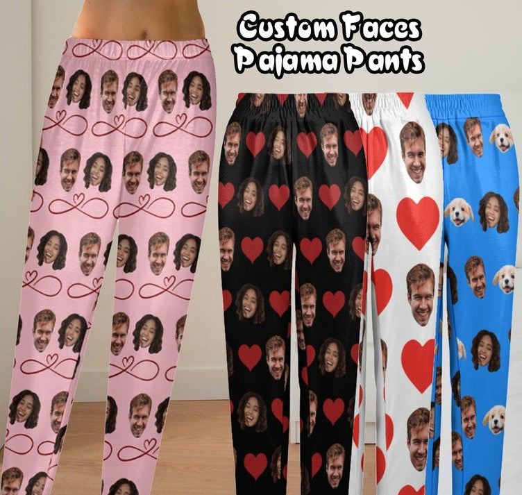 Custom Faces Pajama Pants for Couple, Personalized Couple Matching Photo Pants, Picture Pajamas for Women Men, Gift for Boyfriend Girlfriend il_794xN.6133691718_qz43.jpg