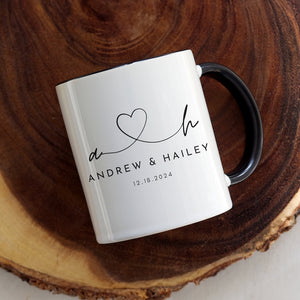 Mr and Mrs Mugs, Personalized Husband and Wife Mugs, Wedding Mugs, Custom Bride and Groom Set, His and Hers Gift for Couples