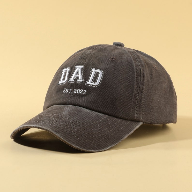 Personalized Vintage Wash Dad Hat - Established Year Embroidery