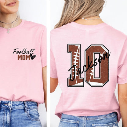 Personalized Football Mom Shirt, Football Mom Shirt With Kids Name and Number,Custom Football Mom Tee,Football Mom T-Shirt,Football Mama Tee