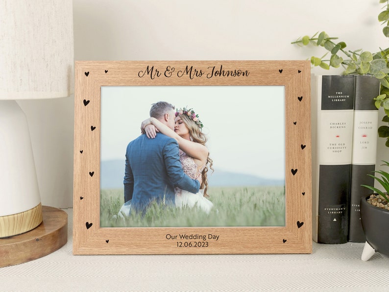 Personalised engraved photo frame