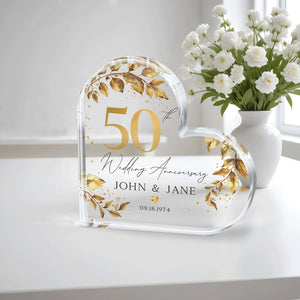 Personalized 50th Anniversary Gift, Gold Anniversary Gift, Wedding Anniversary Keepsake, 50th Anniversary Gift for Couple