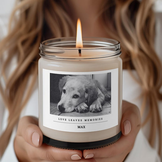 Custom Pet Memorial Candle, Pet Remembrance Gift, Your Pet's Photo, Dog Sympathy Gift, Pet Memorial Candle, Dog Remembrance, Pet Sympathy