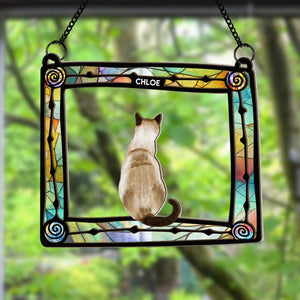 Pet Memorial Suncatcher, Loss of Pet Sympathy Gift, Pet Loss Gifts, Acrylic Windows Hangings Cat Decor, Cat Lovers Gift, Cat Memorial Gift