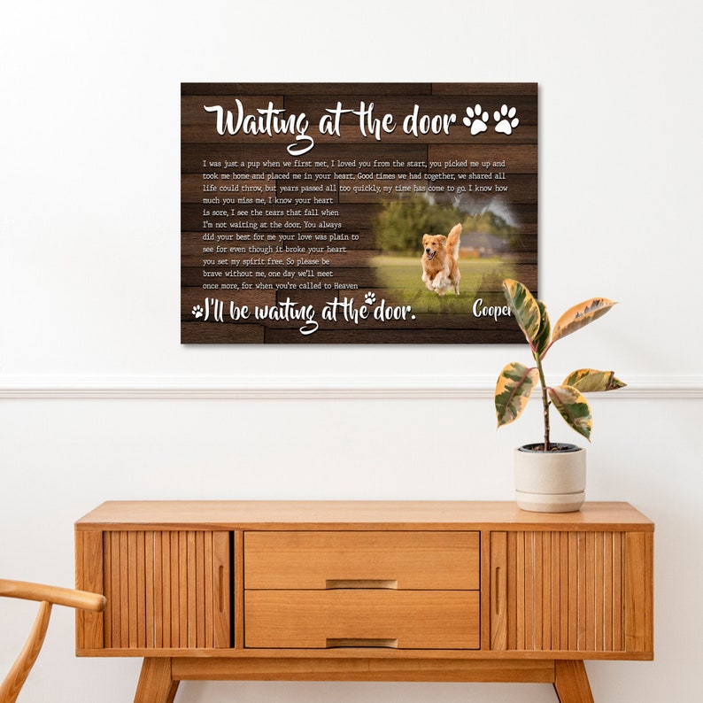 Waiting At The Door Pet Memorial Gift | Personalized Dog Memorial Gift Wall Art | Dog Lovers Gift Canvas | Loss Of Dog Gift | Memorial Poem il_794xN.6139370495_trjr.jpg