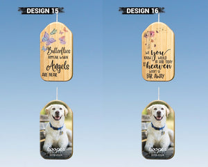 Custom Pet Memorial Wind Chime with Photo+Name, Dog Loss Keepsake, Memorial Gift, In Loving Memory Of Dog Wind Chime, Pet Wind Chime