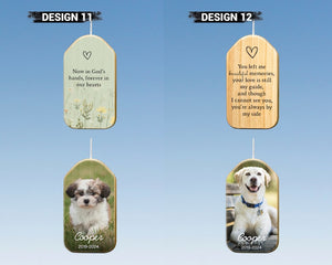 Custom Pet Memorial Wind Chime with Photo+Name, Dog Loss Keepsake, Memorial Gift, In Loving Memory Of Dog Wind Chime, Pet Wind Chime